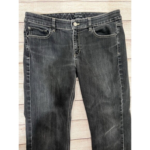White House Black Market Jeans Women's Size 8 Slim Crop Dark Wash Capri Denim - Picture 2 of 7